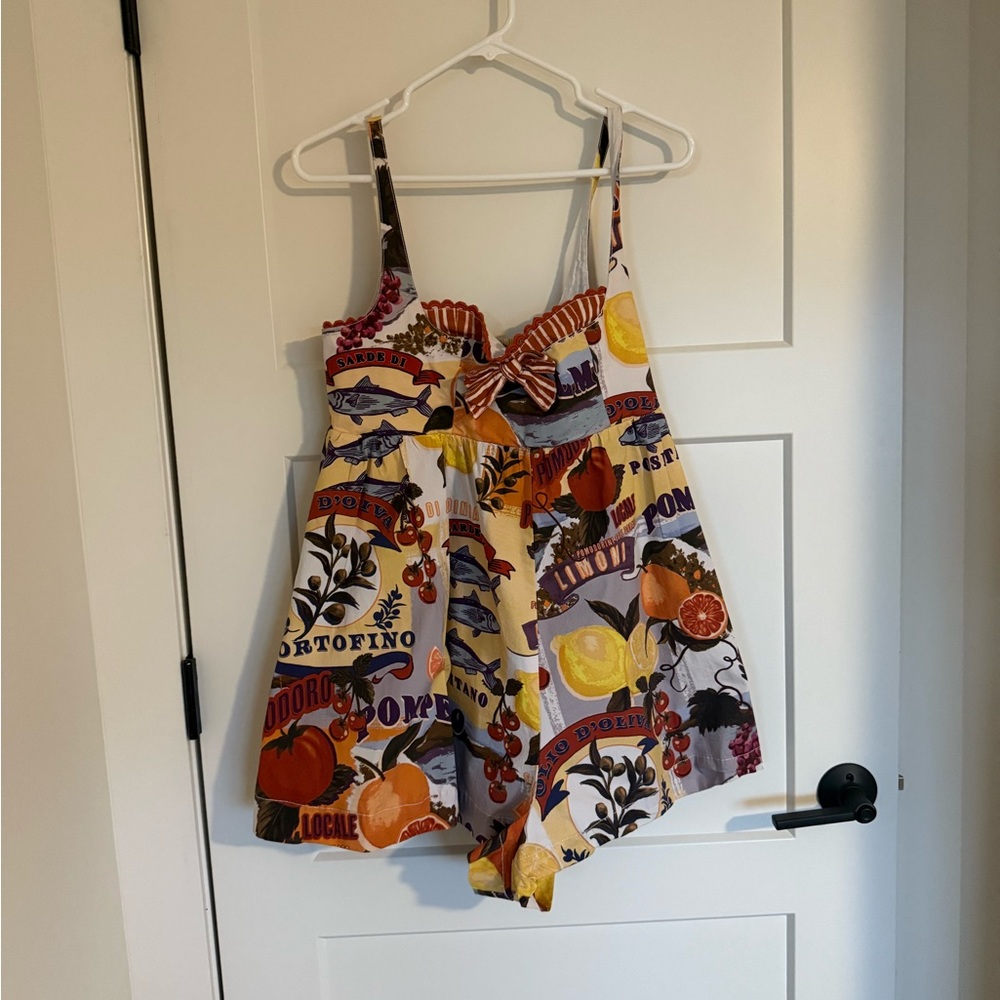 Colorful Fruit Print Romper